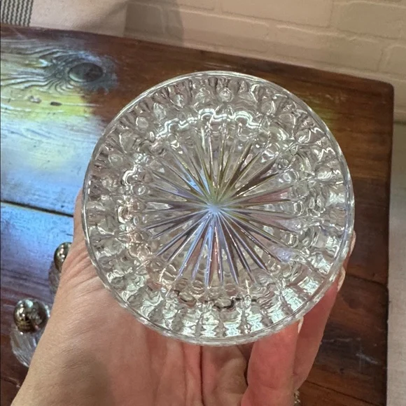 Crystal and silver sugar/jelly jar with glass salt and pepper shakers - Picture 9 of 9